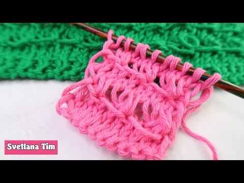 Видео: Универсальный узор спицами - Просто и Быстро!!! Простые Узоры для Вязания спицами