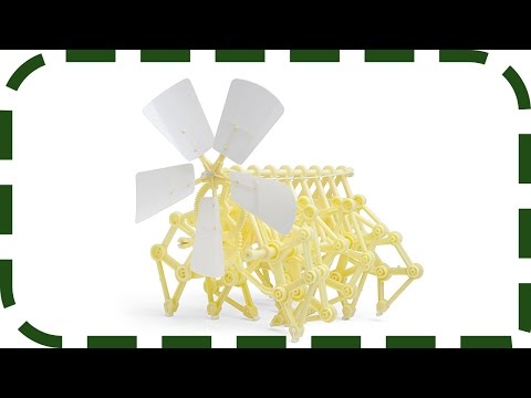 Видео: Модель Strandbeest - шагающая кинетическая скульптура Тео Янсена