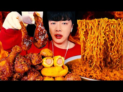 Видео: SUB)MUKBANG | Самая острая курица по-корейски, самая острая лапша! Корейская еда