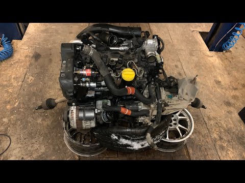 Видео: Снятие двигателя Рено-Ниссан к9к 386000км