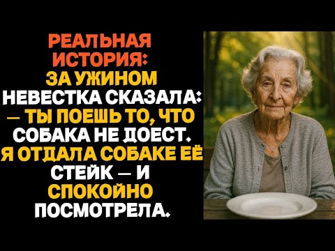 Видео: За ужином невестка сказала — Ты поешь то, что собака не доест Я отдала её стейк псу