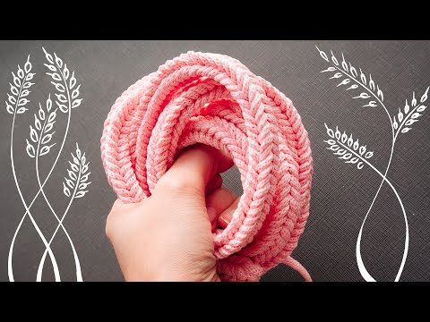 Видео: 😱 Роскошная 3D Коса! Как связать Объемный шнур КОЛОСОК?