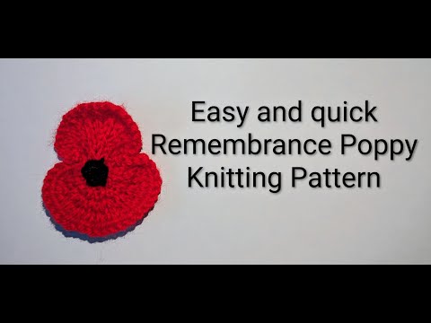 Видео: Как связать мак ко Дню памяти. Простой и быстрый мастер-класс по вязанию.