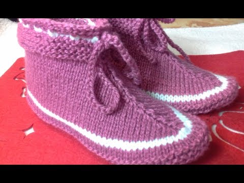 Видео: САПОЖКИ НА 2 СПИЦАХ.САМЫЕ ПРОСТЫЕ И ЛЕГКИЕ!!!МАСТЕР КЛАСС!!