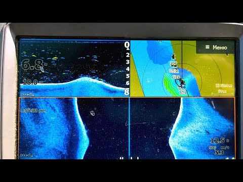 Видео: Поиск рыбы на реке эхолотом Lowrance / Эхолот крупным планом