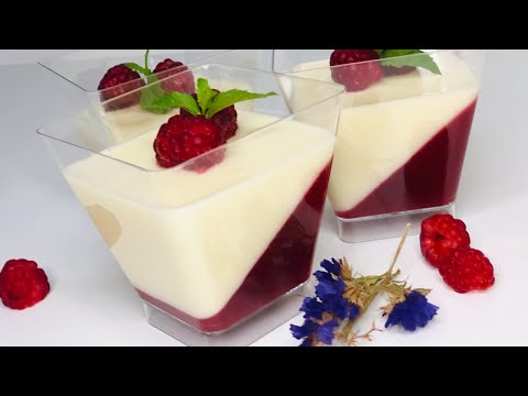 Видео: Знаменитый итальянский Десерт «Панна Котта» с малиновым желе! Panna Cotta Recipe
