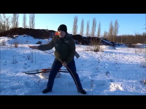 Видео: Снаряжение лука. Надеваем тетиву на лук (смотрите ссылки в описании)