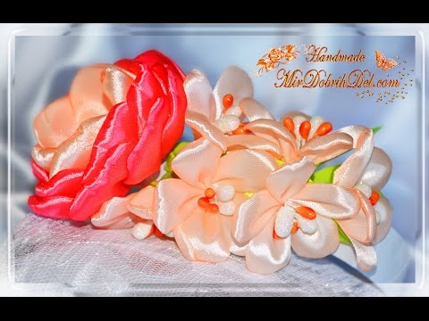 Видео: 🌼Яркий весенне-летний ОБОДОК КАНЗАШИ | DIY Kanzashi headband🌼