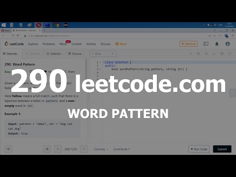 Видео: Разбор задачи 290 leetcode.com Word Pattern. Решение на C++