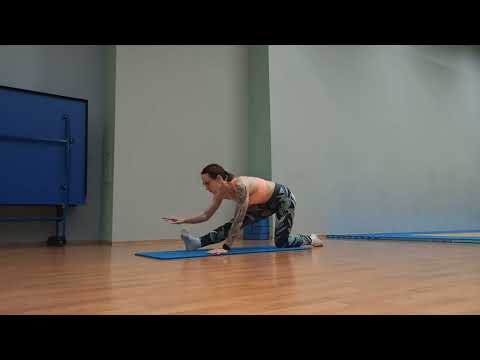 Видео: Тренировка гибкости - стретчинг с элементами шпагата