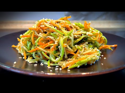 Видео: 🥗 Простой и Вкусный. ПП рецепт - Салат из Кабачков и Морковки 🥕