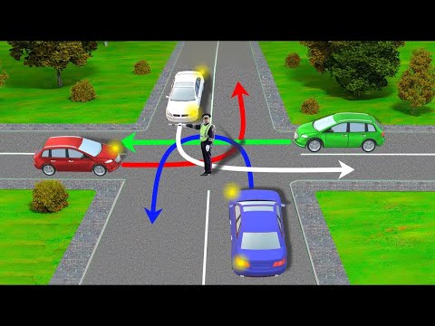 Видео: Кому разрешено проехать перекресток?