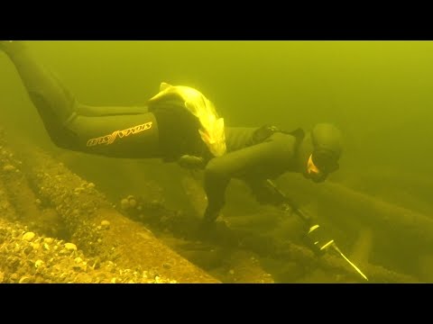 Видео: подводная охота.  завал возле дома с хорошим прозраком