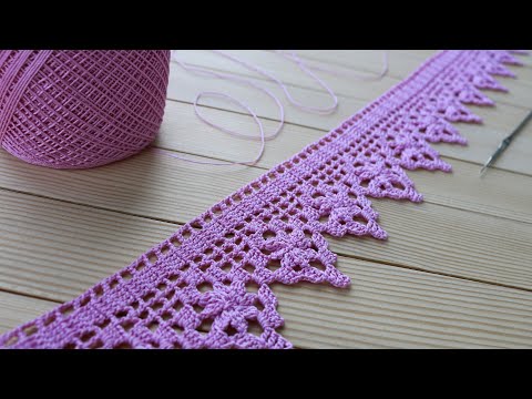 Видео: КАЙМА крючком МАСТЕР-КЛАСС вязание ленточного кружева СХЕМА Crochet Ribbon Lace Border Tutorial