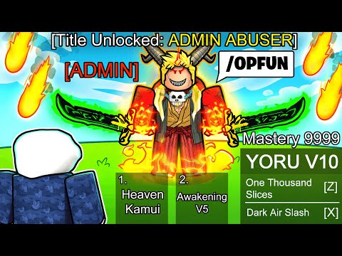 Видео: Уничтожение фруктов Блокса с помощью ADMIN Uzoth..