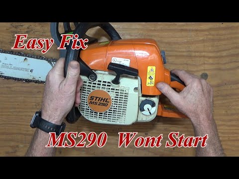 Видео: Бензопила Stihl MS290 не заводится. «Простая пошаговая диагностика». Проблема с карбюратором. Сам...