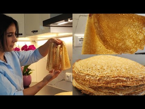 Видео: Ծակոտկեն, թեթև, չկտրվող, էլաստիկ նրբաբլիթներ/  #բլինչիկ #blinchik #блинчики #новогоднийстол crepes