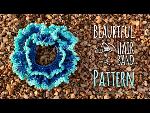 Видео: Как связать резинку для волос КРЮЧКОМ 🌊 / Beautiful crochet hair band pattern