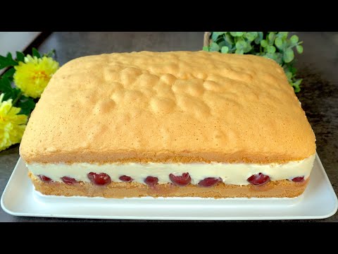 Видео: Легкий торт за считанные минуты! И такой влажный и кремовый! 👍