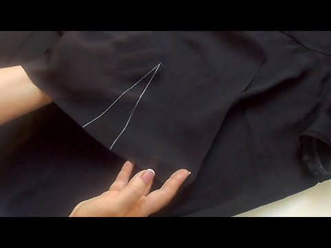 Видео: Как застрочить вытачку на прозрачных тканях без закрепки,  одной нитью