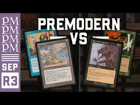 Видео: Mono U Devourer Mud против 5c Gators — 3-й раунд — сентябрьский турнир Premodern MTG