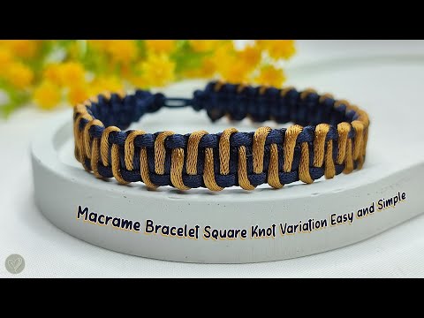Видео: Сделай сам браслет макраме с квадратным узлом, вариация легко и просто