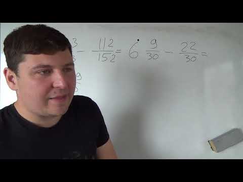 Видео: Разность смешанных чисел с разными знаменателями 3. Математика 6 класс.