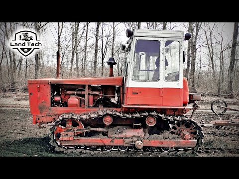 Видео: Редкий гусеничный трактор Т-4А с большой кабиной - обновленная версия известного советского трактора
