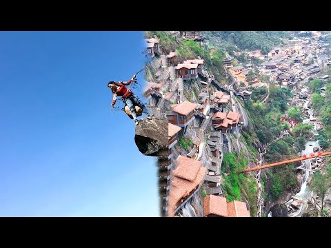 Видео: Самый опасный путь домой | Удивительные скальные чудеса в Китае