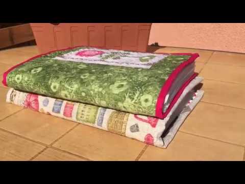 Видео: Прикладное оформление вышивки (обложка для папки), лоскутное одеяло