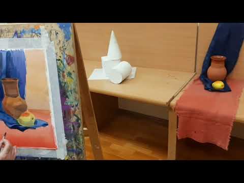 Видео: Мастер-класс "Учебный натюрморт"