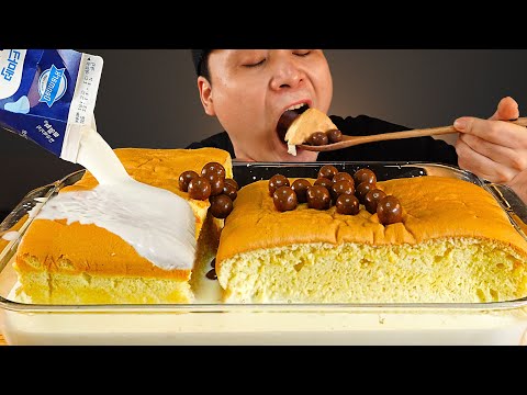 Видео: Мукбанг с молоком и мальтийцами в гигантской кастелле! асмр