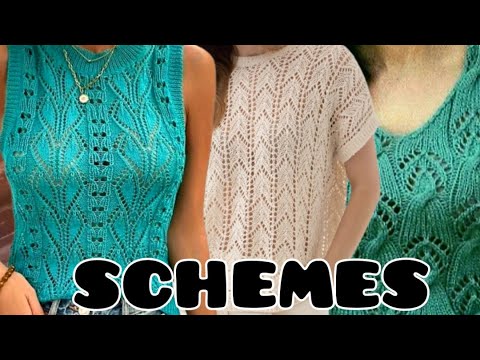 Видео: Улетные топы майки безрукавки схемы вязания. Awesome tops vests sleeveless jackets knitting patterns