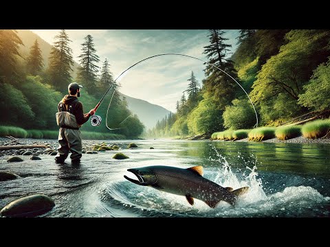 Видео: Осенний ход лосося в северной Америке . Готовим красную икру.