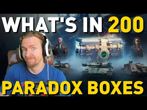 Видео: Открытие 200 ящиков Paradoxmodul в World of Tanks