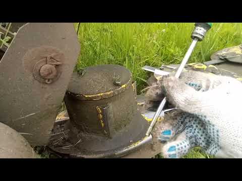 Видео: Косим на кдн 210, как правильно смазывать роторную косилку кдн 210 и КРН 2.1