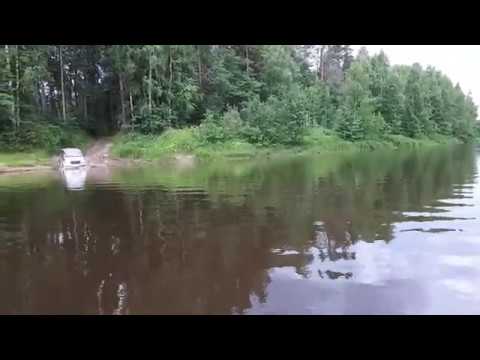 Видео: Утопили Уаз Патриот или Брод через реку Большая Кокшага у Маркитана.  Уровень воды в реке.