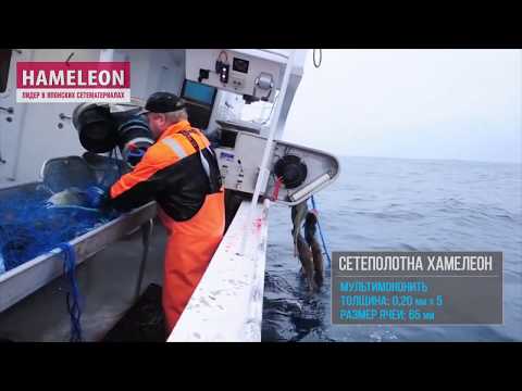 Видео: Японские сетеполотна Hameleon, Momoi Fising | Производство и использование