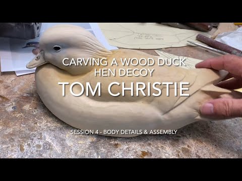 Видео: Вырезание деревянной уточки-чучела для курицы. Занятие 4 — Детали корпуса и сборка