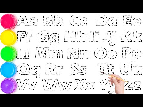 Видео: Aa Bb Cc Dd Ee Ff Gg Hh Ii Jj Kk Ll Mm Nn ​​Oo Pp Qq Rr Ss Tt Uu Vv Ww Xx Yy Zz, Рисование алфавитов