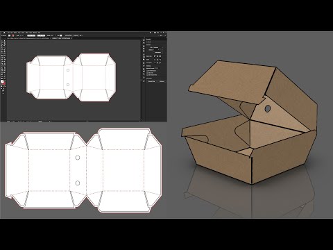 Видео: Дизайн упаковки для бургеров в Adobe Illustrator | Дизайн высечки упаковки