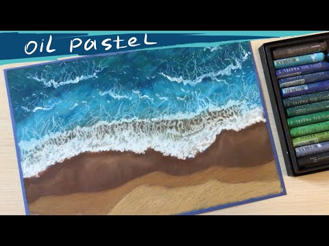 Видео: Море масляной пастелью | Sea | Soft oil pastels gallery by mungyo