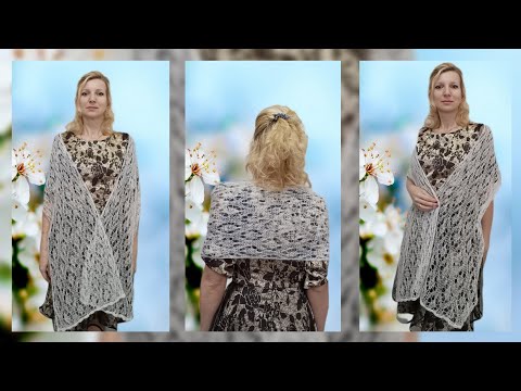 Видео: Воздушный палантин из мохера/ Всего 33 г/ МК🧶