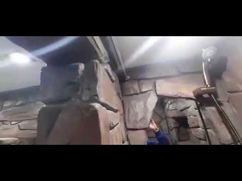 Видео: Ванная комната полностью из дикого камня !!! часть вторая, покраска !!!