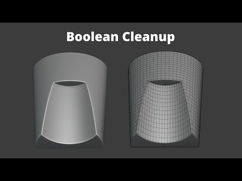 Видео: Очистка булевых функций в Blender: исследование топологии №1