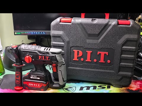 Видео: Перфоратор аккумуляторный бесщеточный P.I.T. PBH20H-22B 1 или 2