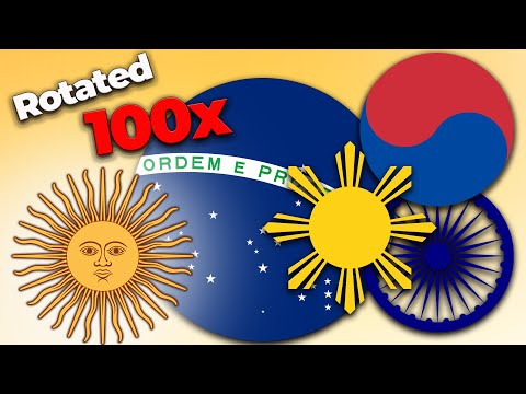 Видео: Оптическая иллюзия, скрытая во вращающихся флагах
