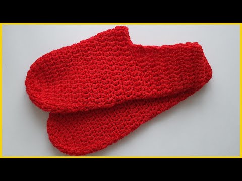 Видео: Вязаные следки-тапочки крючком. Вязание крючком / Crochet slippers