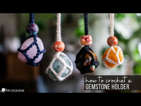 Видео: Схема вязания крючком держателя для драгоценных камней