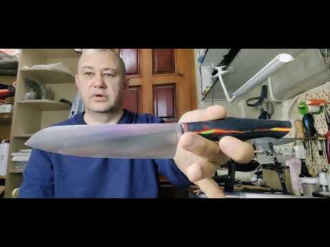 Видео: Кухонный комплект из элмакса. Шикарный клинок Влада Матвеева.